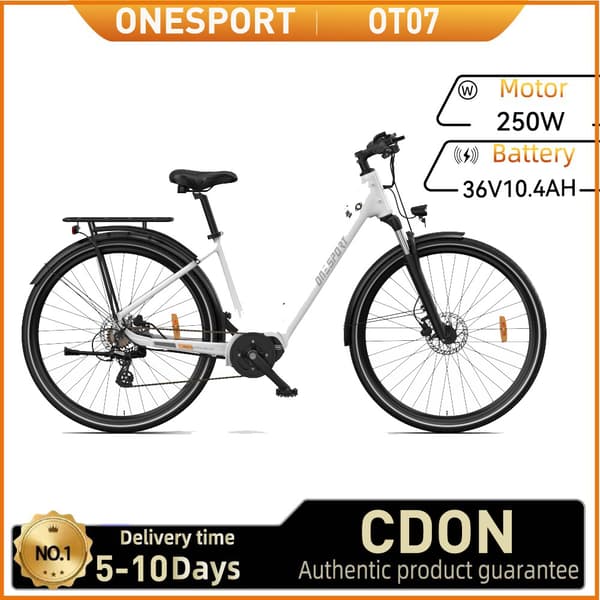 ONESPORT OT07 Aikuisten Sähköpyörä 250W Kaupunkisähköpyörä 36 V 10,4 Ah Akku, Sähköpyörä 700 * 45 C Rengaskoko, Sähköpyörä