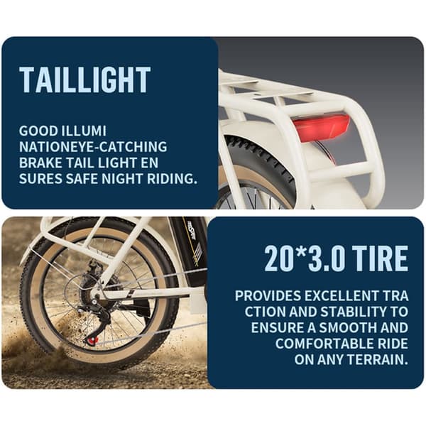 ONESPORT OT16-2 Elcykel För Vuxna 250W Motor Elcykel 48V17Ah Batteri Elcykel 20 Tum Feta Däck Elcykel För Stad
