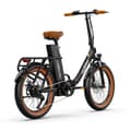 Pikkukuva 4 / 11: ONESPORT OT16-2 Aikuisten Sähköpyörä 48V17Ah Akku Ebike 250W Moottori E-pyörä 20 Tuuman Paksurenkainen Kaupunkisähköpyörä