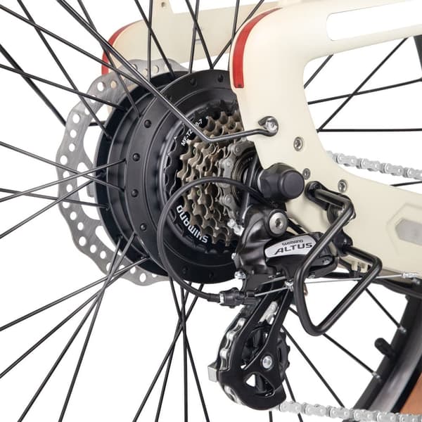 MIHOGO Air Elcykel För Vuxna 250W Elcykel Med Kolfiberram 48V19.2AH Elcykel För Stad 26" Uppblåsbara Däck Elcykel