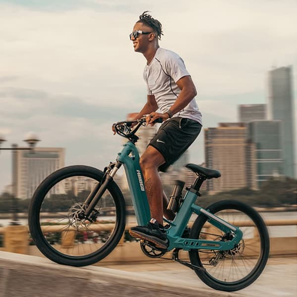 MIHOGO Air Elcykel För Vuxna 250W Elcykel Med Kolfiberram 48V19.2AH Elcykel För Stad 26" Uppblåsbara Däck Elcykel