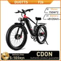 Pikkukuva 1 / 11: DUOTTS F26 Sähköpyörä Aikuisille 750W*2 Moottori 48V20Ah Akku Sähköpyörä 26 Tuuman Paksurenkainen Sähköpyörä Maastopyörä