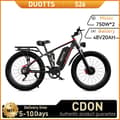 Pikkukuva 1 / 11: DUOTTS S26 Miesten Sähköpyörä 750W*2 Moottorilla Aikuisten Sähköpyörä 48V20AH Akku Sähköpyörä 26" Paksurenkainen Sähköpyörä Maastoon