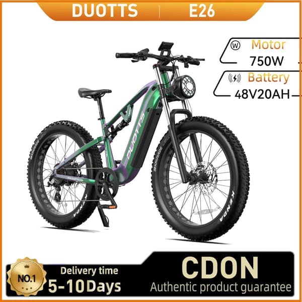 DUOTTS E26 Elcykel För Vuxna 750W Motor Elcykel 48V20AH Batteri El-mountainbike 26 Tum Elcykel Med Feta Däck