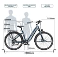 Miniatyrbild 11 av 11: Onesport OT05 Pro Elcykel 250W, räckvidd 140 km,Shimano 7-växlad,Momentsensorer,LCD-skärm med Bluetooth