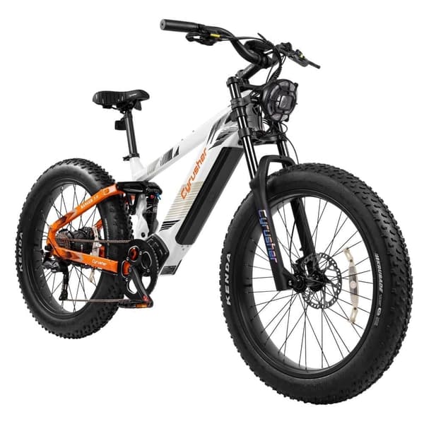 Cyrusher Ranger 2.0 Sähköpyörä Aikuisille, 250 W Moottori, Maastopyörä, 52 V20 Ah Akku, Sähköpyörä, 26 Tuuman Paksut Renkaat, Miesten Sähkömaastopyörä