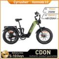 Miniatyrbild 1 av 11: Cyrusher Kommoda 3.0 El-Mountainbike 250W Elcykel För Vuxna 48V20Ah Batteri Elcykel 20 Tum Elcykel Med Feta Däck
