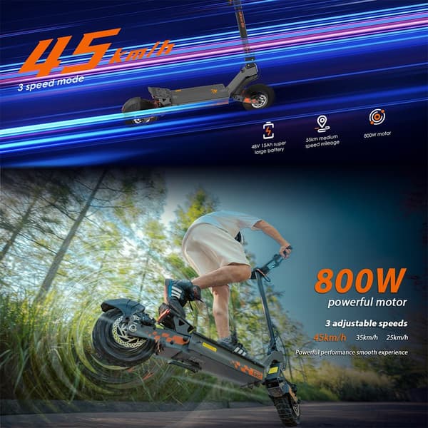 KuKirin G2 Elscooter För Vuxna 800W Motor 10-Tums Däck Terrängscooter 48V15AH Batteri Terrängscooter