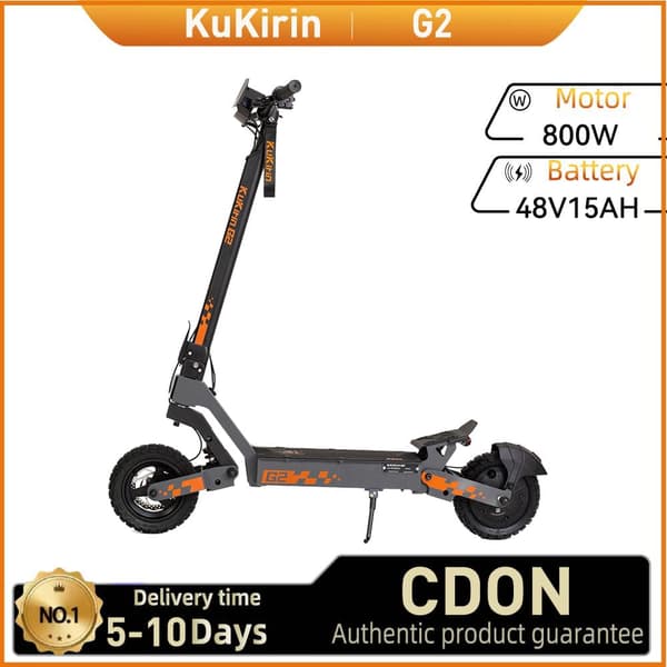 KuKirin G2 Elscooter För Vuxna 800W Motor 10-Tums Däck Terrängscooter 48V15AH Batteri Terrängscooter