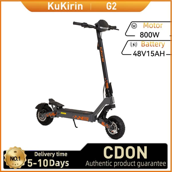 KuKirin G2 Aikuisille Tarkoitettu Sähköpotkulauta 800W Maastokelpoinen Sähköpotkulauta, 10 Tuuman Rengas, 48 V:n ja 15 Ah:n Akku