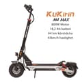 Miniatyrbild 1 av 11: Kukirin M4 Max hastighet 45 km/h, räckvidd 64 km, 800W motor 18.2AH, 10-tums däck elscooter