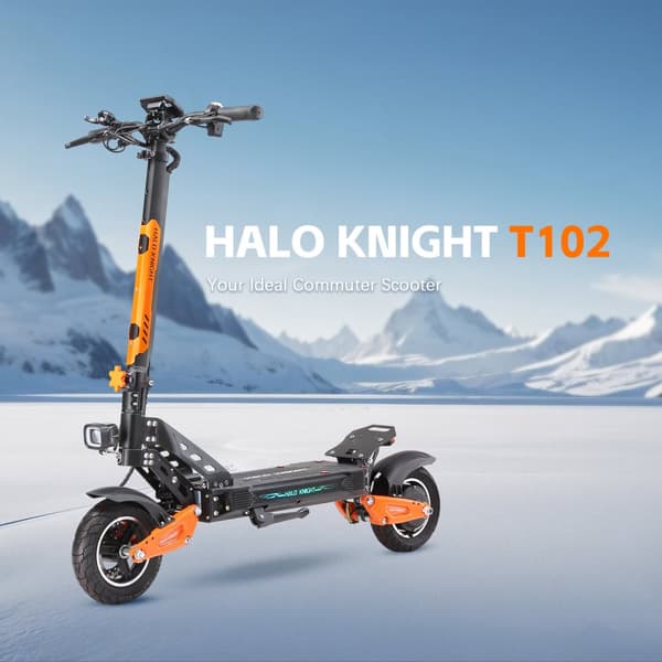 HALO KNIGHT T102 City sähköpotkulauta 1200 W:n Aikuisille Tarkoitettu Sähköpotkulauta 52 V:lla, 21 Ah:n Akulla ja 10 Tuuman Renkaalla