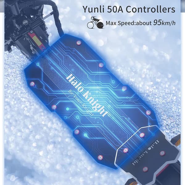 HALO KNIGHT T107Pro Sähköpotkulauta Aikuisille 3000 W Moottori 60 V 38,4 Ah Akku Maastoon Sähköpotkulauta 11 Tuuman Renkailla