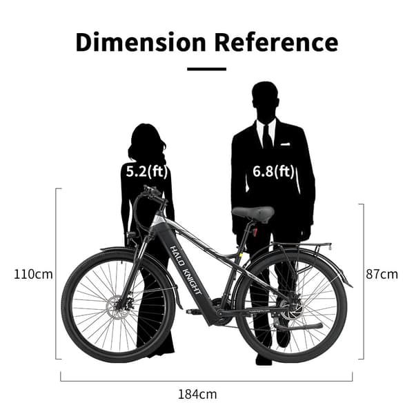 HALO KNIGHT H02 Elcykel för vuxna 750W motor Terrängcykel 48V16Ah batteri Herr Elcykel 29 tums däck Elcykel