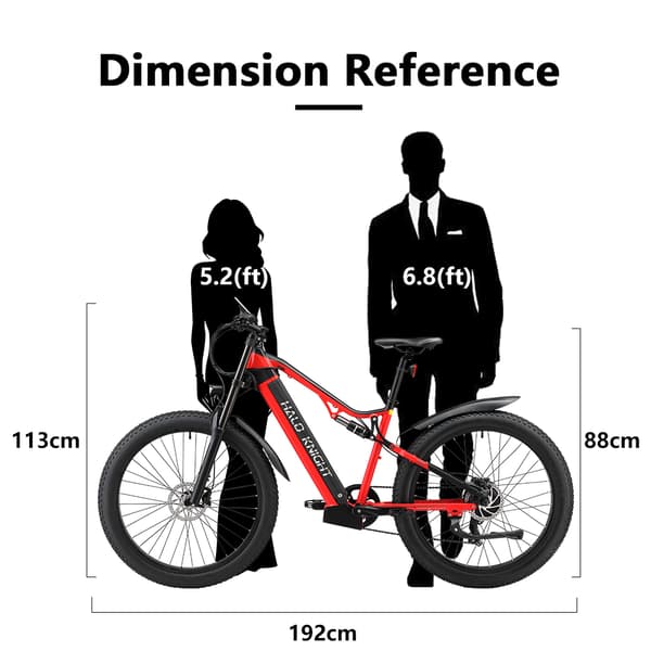 HALO KNIGHT H03 Elcykel För Vuxna 1000W Motor Terrängcykel 48V 19.2Ah Batteri Herr Elcykel 27.5 Tum Elcykel Med Feta Däck