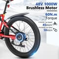 Miniatyrbild 9 av 11: HALO KNIGHT H03 Elcykel För Vuxna 1000W Motor Elcykel 48V 19.2Ah Batteri Elcykel För Män 27.5 Tum Med Feta Däck Elcykel För Terrängbruk