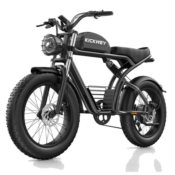 :KICKWEY K7 Miesten Sähkömaastopyörä 500 W:n Moottorilla, Sähköpyörä 48 V:lla, 18,2 Ah:n Akulla, 20 Tuuman Paksurenkaisella Sähköpyörällä Aikuisille