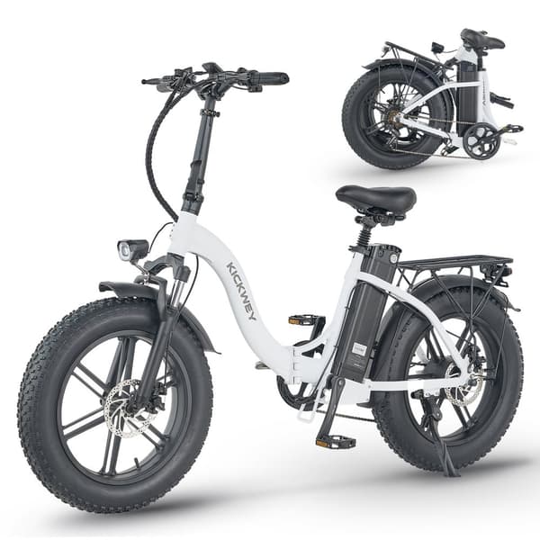 KICKWEY L20 Aikuisten Sähköpyörä 1000W:n Sähköpyörä 48 V:n ja 20Ah:n Akulla, Kaupunki- ja Lähiliikennesähköpyörä, 20 Tuuman Paksurenkainen Sähköpyörä