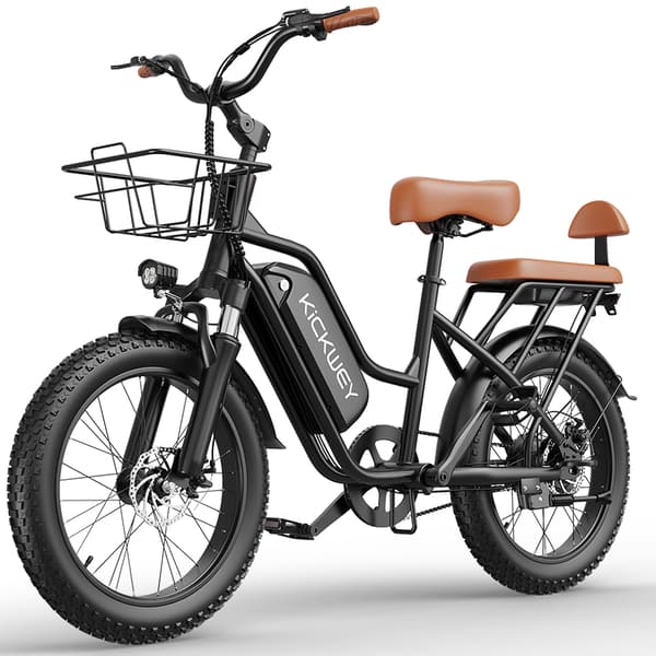 KICKWEY LD20 Sähköpyörä Aikuisille 750 W:n Sähköpyörä 48 V:n ja 20 Ah:n Akulla, 20 Tuuman Paksurenkaisella Kaupunki- ja Lähiliikenteen Sähköpyörällä