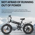 Pikkukuva 8 / 11: Ridstar H20 Aikuisten Sähköpyörä 1000 W:n Moottoripyörä, Kaupunkisähköpyörä 48 V 14 Ah:n Akulla, Sähköpyörä 20 Tuuman Paksurenkaisella Sähköpyörällä