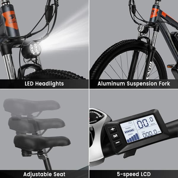 GUNAI GN29 Electric Mountain Cycle 750W Motor Ebike 48V15Ah Batteri Mäns E-Mountain Ebike 29 tum, 21Speed, Mäns elektriska cykel