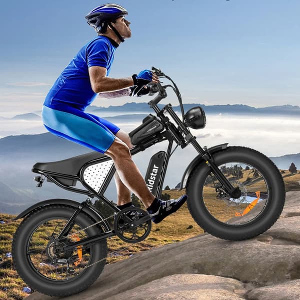 Ridstar Q20 Mini Elcykel för Vuxna 500W Motor Elcykel 48V15AH Batteri Elmountainbike 20 Tum Fat Tire Herr Elcykel