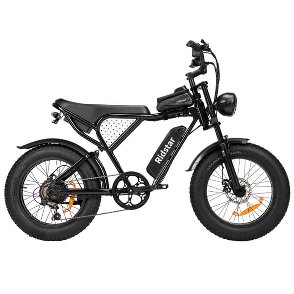 Ridstar Q20 Mini Elcykel för Vuxna 500W Motor Elcykel 48V15AH Batteri El-Mountainbike 20 Tums Feta Däck All Terrain Elcykel