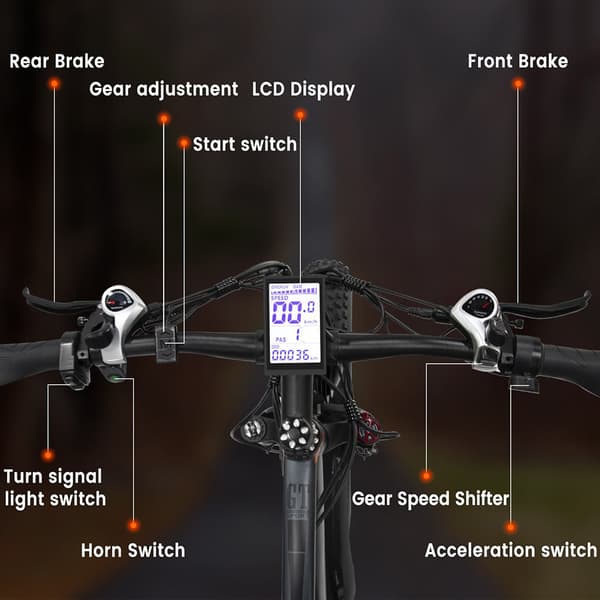 GUNAI GN88 48V23Ah Miesten polkupyörä 26 tuuman rasvapyörä Sähköpyörä Mountain Bike 2000W Moottoripyörä Miesten sähköpyörä