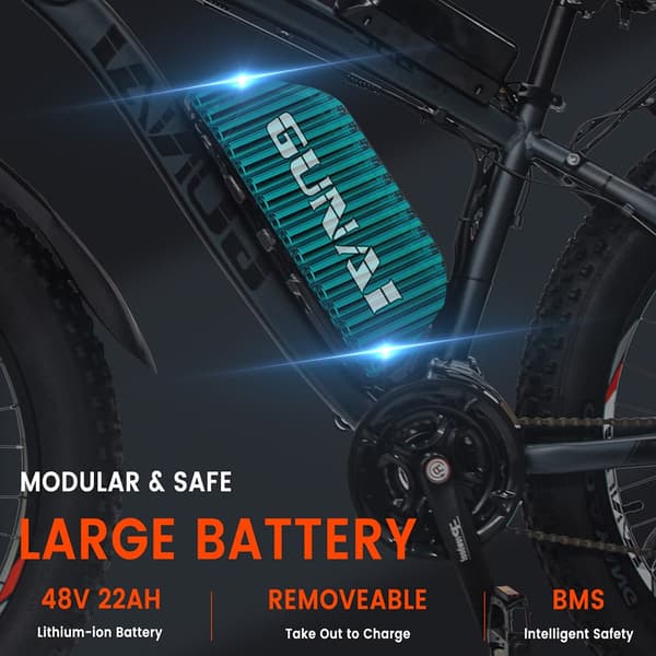 GUNAI GN88 48V23Ah Miesten polkupyörä 26 tuuman rasvapyörä Sähköpyörä Mountain Bike 2000W Moottoripyörä Miesten sähköpyörä