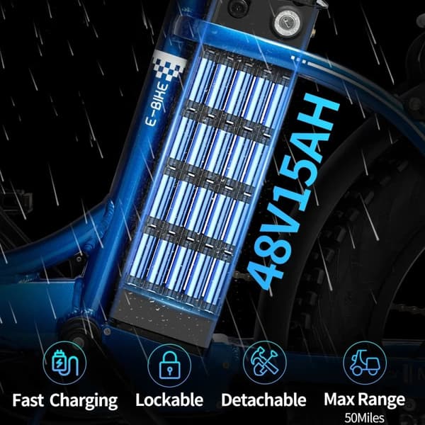 Ridstar MN-20 Elcykel För Vuxna 1000W Motor 48V15AH Batteri Elcykel För Kvinnor 20 Tum Elcykel För Stadscyklar Med Feta Däck