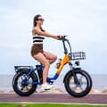 Miniatyrbild 11 av 11: Ridstar MN-20 Elcykel För Vuxna 1000W Motor 48V15AH Batteri Elcykel För Kvinnor 20 Tum Elcykel För Stadscyklar Med Feta Däck
