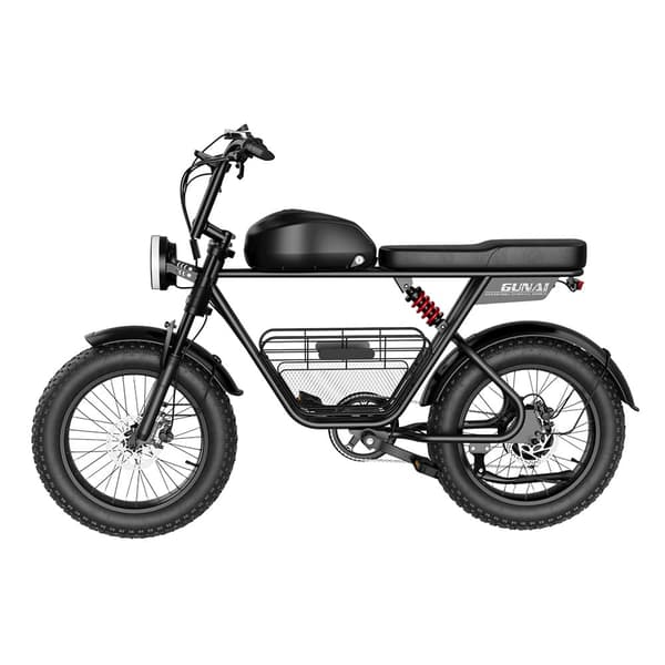 GUNAI T 20 Tums Fettdäck Dubbelmotor Elektrisk Mountainbike, 48V 21AH Batteri, 21 Hastigheter Bakhjulsdrift