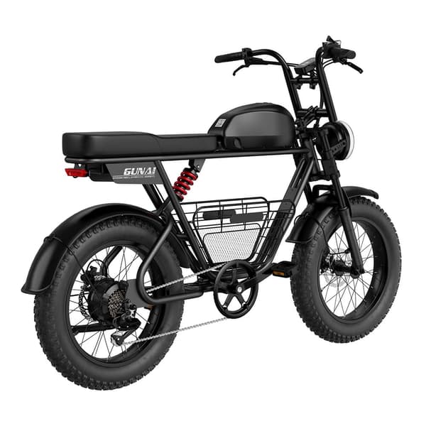 GUNAI T 20 Tums Fettdäck Dubbelmotor Elektrisk Mountainbike, 48V 21AH Batteri, 21 Hastigheter Bakhjulsdrift