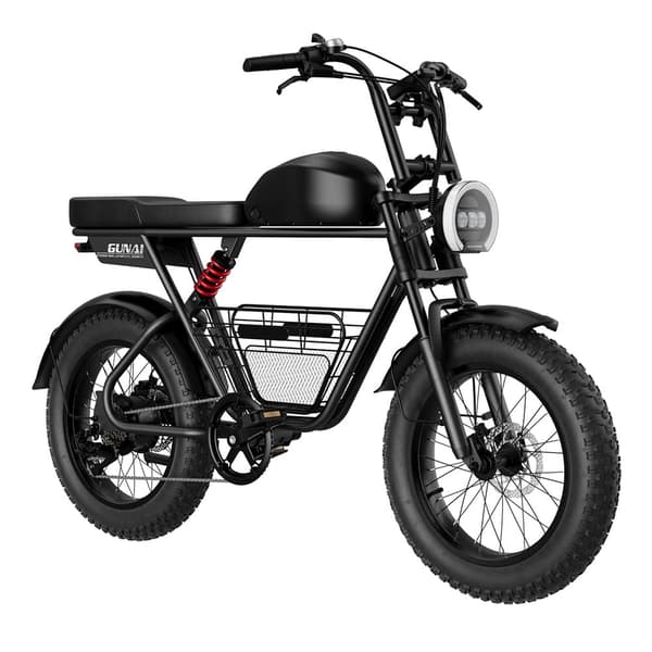 GUNAI T 20 Tums Fettdäck Dubbelmotor Elektrisk Mountainbike, 48V 21AH Batteri, 21 Hastigheter Bakhjulsdrift