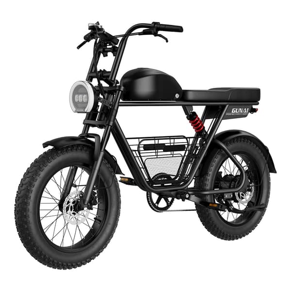 GUNAI T 20 Tums Fettdäck Dubbelmotor Elektrisk Mountainbike, 48V 21AH Batteri, 21 Hastigheter Bakhjulsdrift