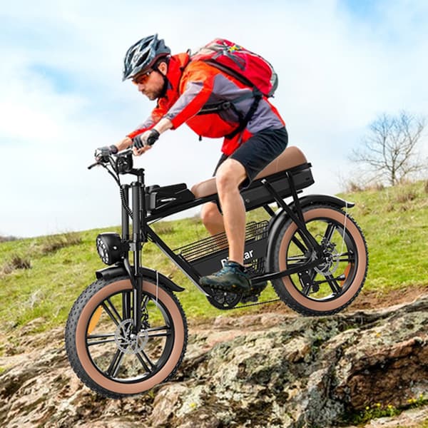 Ridstar CR20 Sähköpyörä Aikuisille 1000W Moottorilla, Sähköpyörä 48 V20 Ah Akku, Maastopyörä, 20 Tuuman Paksurenkainen Sähköpyörä