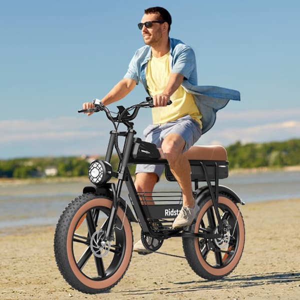 Ridstar CR20 Sähköpyörä Aikuisille 1000W Moottorilla, Sähköpyörä 48 V20 Ah Akku, Sähkömaastopyörä, 20 Tuuman Paksurenkainen Sähköpyörä