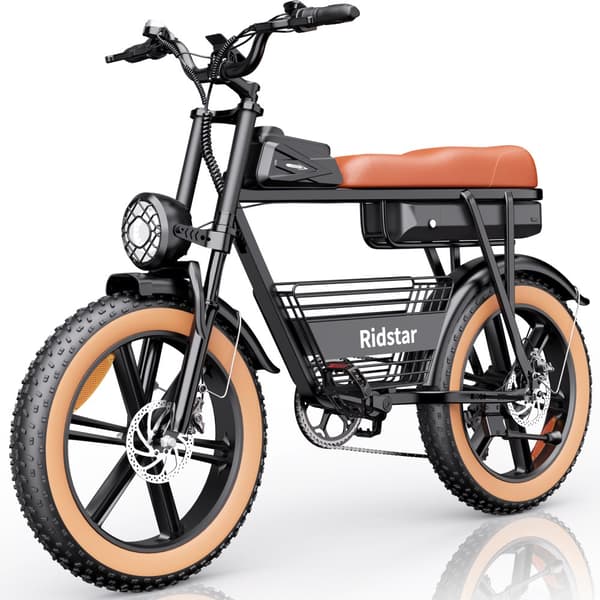 Ridstar CR20 Sähköpyörä Aikuisille 1000W Moottorilla, Sähköpyörä 48 V20 Ah Akku, Sähkömaastopyörä, 20 Tuuman Paksurenkainen Sähköpyörä