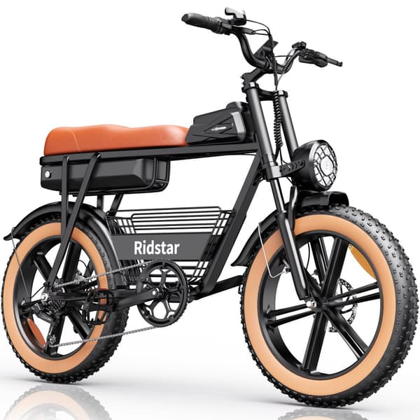 Ridstar CR20 Sähköpyörä Aikuisille 1000W Moottorilla, Sähköpyörä 48 V20 Ah Akku, Sähkömaastopyörä, 20 Tuuman Paksurenkainen Sähköpyörä