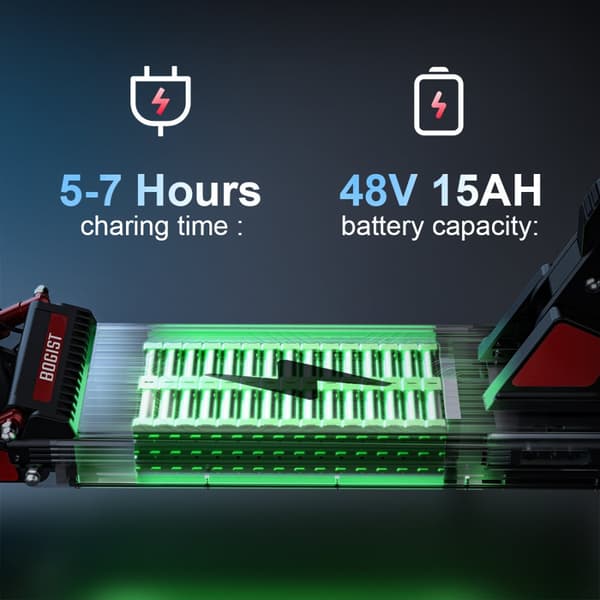 Bogist C1 Pro City Sähköpotkulauta 500W:n Taittuva Sähköpotkulauta 48V:n ja 15Ah:n Akulla,Aikuisille Tarkoitettu Sähköpotkulauta 10 Tuuman Renkaalla