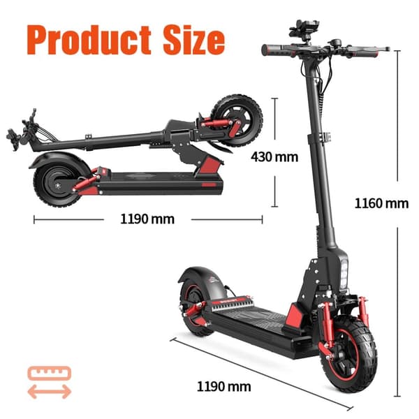 Bogist C1 Pro City Elscooter 500W Motor 48V15Ah Batteri Vuxen Elscooter 10-tums Däck Hopfällbar Elscooter