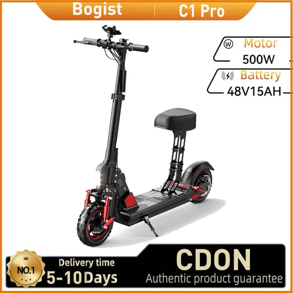 Bogist C1 Pro City sähköpotkulauta 500W, 48V15 Ah Akku, Aikuisille, Sähköpotkulauta, Toimintasäde 35–45 km, Taitettava Sähköpotkulauta