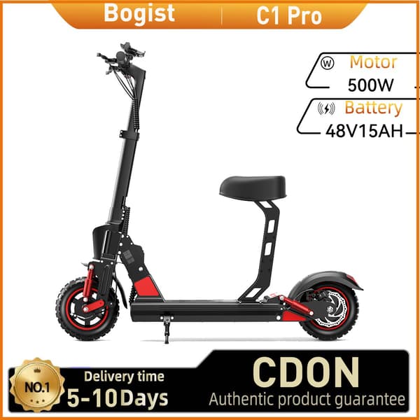 Bogist C1 Pro Sähköpotkulauta Aikuisille 48V15Ah Akku Kaupunkipotkulauta 500W Moottori Maks Kantama 35-45KM Taitettava Sähköpotkulauta