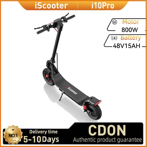 iScooter i10Pro Elscooter För Vuxna 800W Motor Stadspendlare 48V15Ah Batteri Hopfällbar Elscooter Elscooter 45 km/h Topphastighet