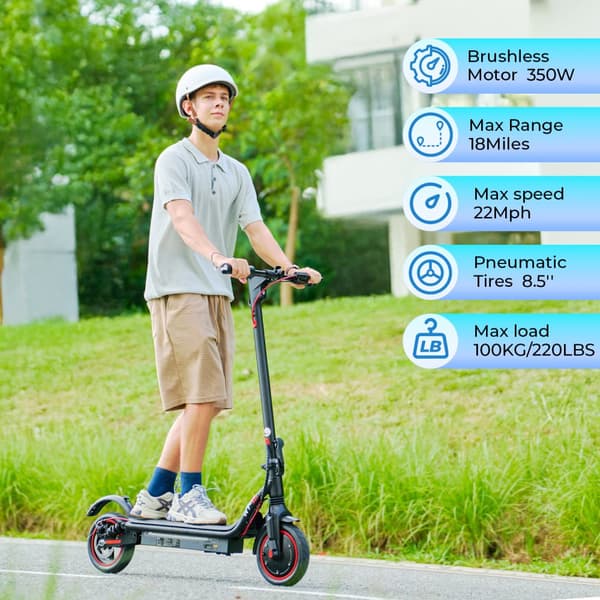 iScooter W7 City Commuter Sähköpotkulauta 36V7.8Ah Akku Aikuisille Sähköpotkulauta 350W Moottori Taittuva Sähköpotkulauta 8,5 Tuuman Rengas