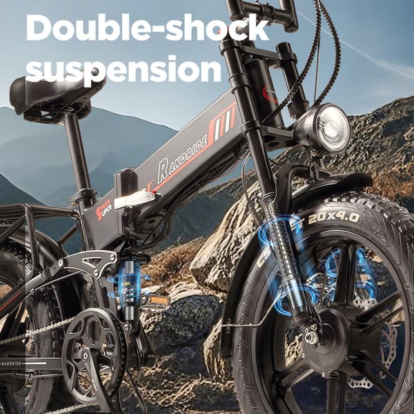 Randride YX20M-2 Aikuisten Vuoren Sähköpyörä 2 * 1000W Moottori Ebike 48V20Ah Akku Miesten Sähköpyörä 20 Tuuman Renkaat Kaikki Maasto Sähköpyörä