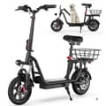 Miniatyrbild 4 av 11: iScooter i12 City Commuter Elscooter 500W Motor 36V7.5Ah Batteri Med Sadel Elscooter 12-tums Däck Elscooter för Vuxen