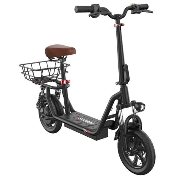 iScooter i12 City Commuter Elscooter 500W Motor 36V7.5Ah Batteri Med Sadel Elscooter 12-tums Däck Elscooter för Vuxen