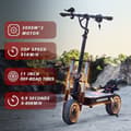 Pikkukuva 6 / 11: BOYUEDA S3-11 Maastopyöräinen Sähköpotkulauta 3000W * 2 Moottori 60V38AH Akku Sähköpotkulauta 11 Tuuman Rengas Aikuisille Sähköpotkulauta