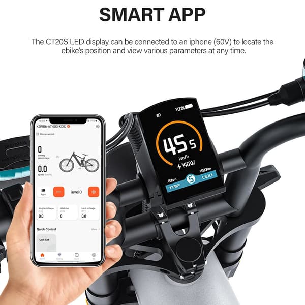 COSWHEEL CT20S MOUNTAIN Aikuisten Sähköpyörä 60V27.5Ah,1500W Moottori Ebike,Miesten Sähköpyörä 20 Tuuman Renkaat Kaikki Maasto Sähköpyörä
